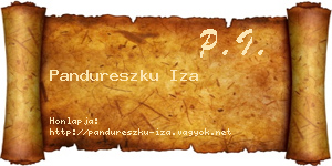 Pandureszku Iza névjegykártya
